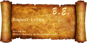 Bagosi Erika névjegykártya