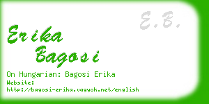 erika bagosi business card